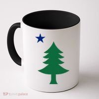 Maine Pine Tree State Flag Pride Patriotic Cool Gift Coffee Mug thumb 0