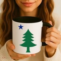 Maine Pine Tree State Flag Pride Patriotic Cool Gift Coffee Mug thumb 3