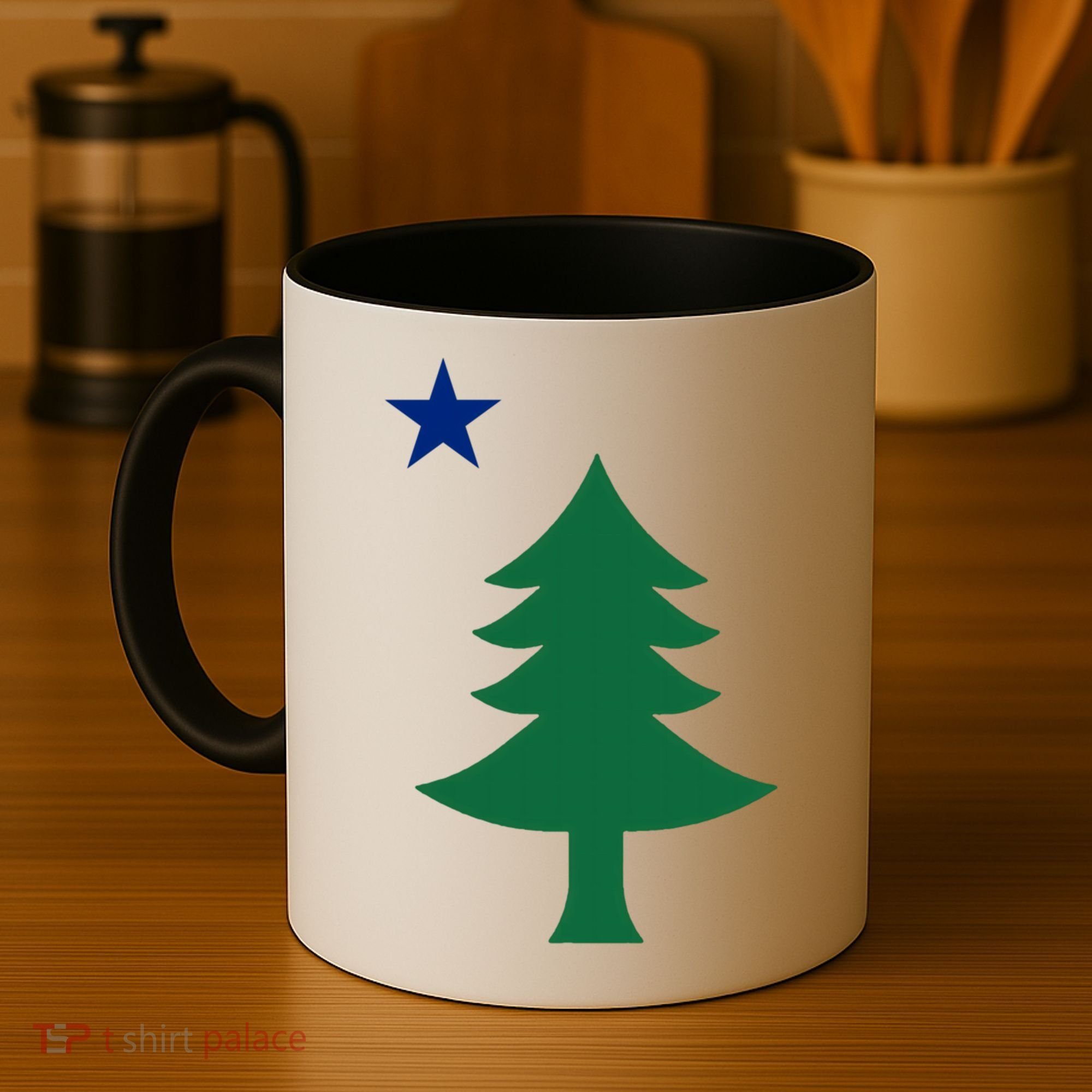 Maine Pine Tree State Flag Pride Patriotic Cool Gift Coffee Mug