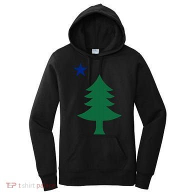 Maine Pine Tree State Flag Pride Patriotic Cool Gift Women's Hoodie