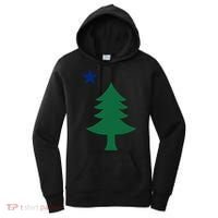 Maine Pine Tree State Flag Pride Patriotic Cool Gift Women's Hoodie thumb 0