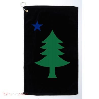 Maine Pine Tree State Flag Pride Patriotic Cool Gift Golf Towel