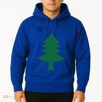 Maine Pine Tree State Flag Pride Patriotic Cool Gift Hoodie thumb 2