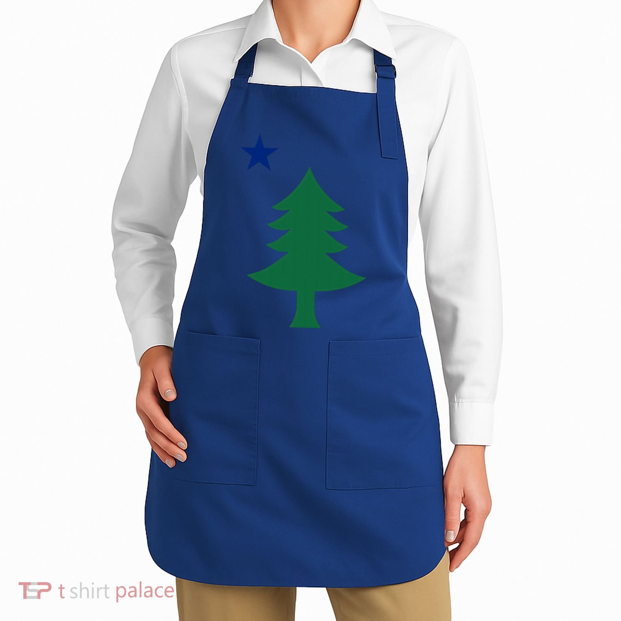 Maine Pine Tree State Flag Pride Patriotic Cool Gift Apron