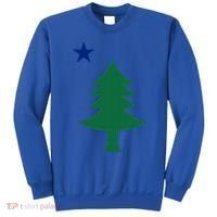 Maine Pine Tree State Flag Pride Patriotic Cool Gift Sweatshirt thumb 0