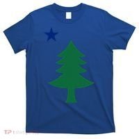 Maine Pine Tree State Flag Pride Patriotic Cool Gift T-Shirt thumb 0
