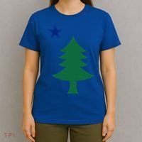 Maine Pine Tree State Flag Pride Patriotic Cool Gift T-Shirt thumb 4