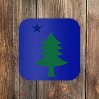 Maine Pine Tree State Flag Pride Patriotic Cool Gift Coaster thumb 0