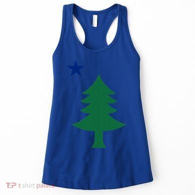 Maine Pine Tree State Flag Pride Patriotic Cool Gift Women's Tank Top