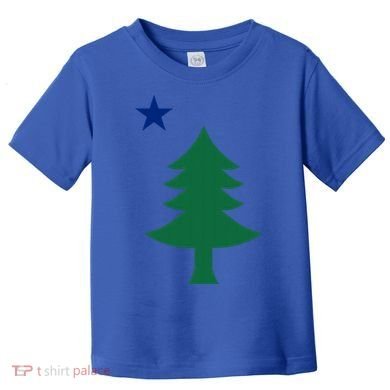 Maine Pine Tree State Flag Pride Patriotic Cool Gift Toddler T-Shirt