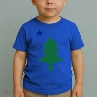 Maine Pine Tree State Flag Pride Patriotic Cool Gift Toddler T-Shirt thumb 2