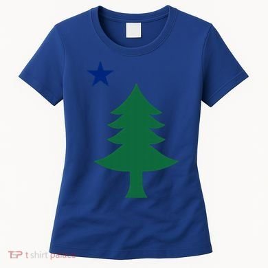 Maine Pine Tree State Flag Pride Patriotic Cool Gift Women's T-Shirt