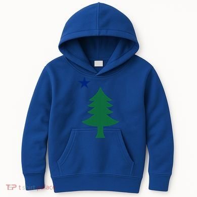 Maine Pine Tree State Flag Pride Patriotic Cool Gift Kids Hoodie