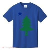 Maine Pine Tree State Flag Pride Patriotic Cool Gift Kids T-Shirt thumb 0