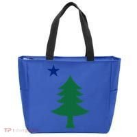 Maine Pine Tree State Flag Pride Patriotic Cool Gift Tote Bag thumb 0