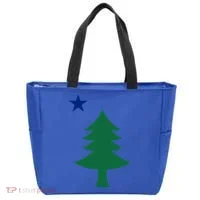 Maine Pine Tree State Flag Pride Patriotic Cool Gift Tote Bag thumb 0