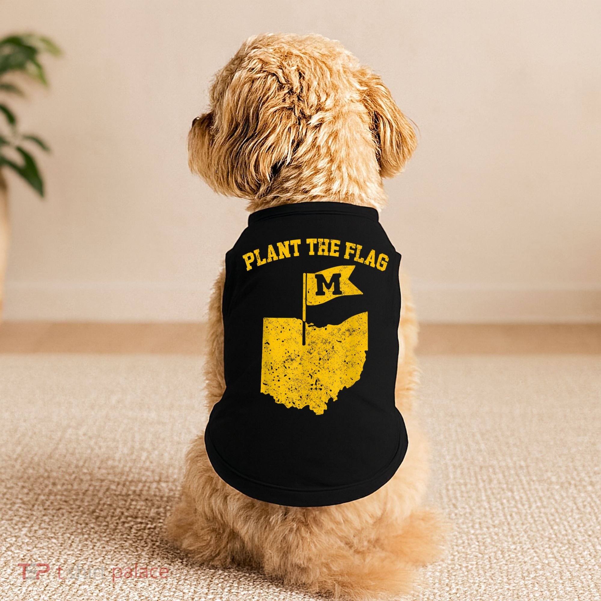 Michigan Plant The Flag Yellow Michigan Map Doggie Tank