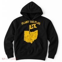 Michigan Plant The Flag Yellow Michigan Map Hoodie thumb 0