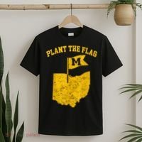 Michigan Plant The Flag Yellow Michigan Map T-Shirt thumb 2