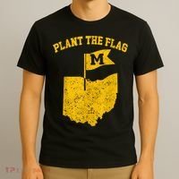 Michigan Plant The Flag Yellow Michigan Map T-Shirt thumb 3