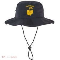 Michigan Plant The Flag Yellow Michigan Map Bucket Hat thumb 0