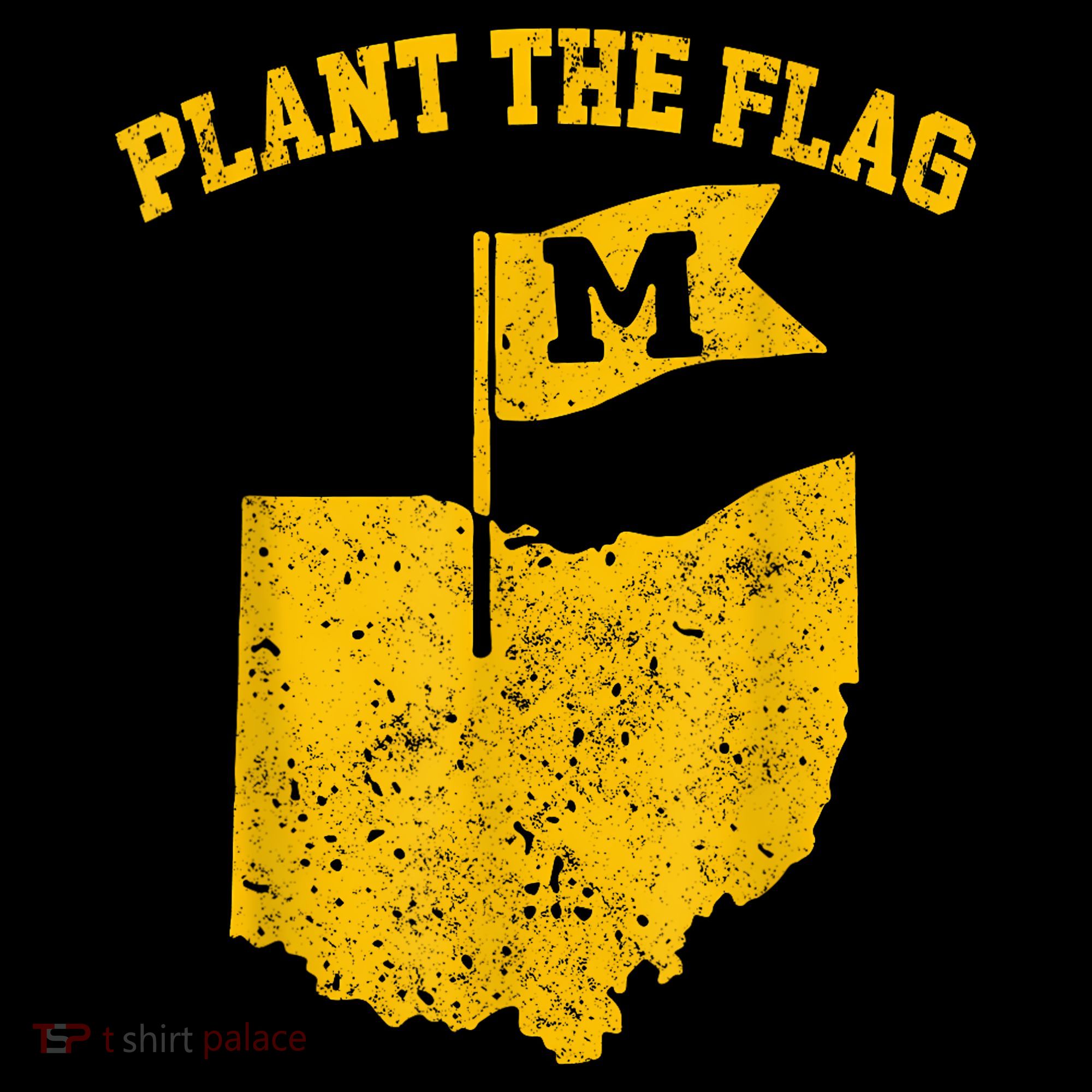 Michigan Plant The Flag Yellow Michigan Map Women's Hoodie