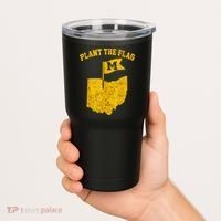 Michigan Plant The Flag Yellow Michigan Map Tumbler thumb 2