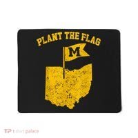Michigan Plant The Flag Yellow Michigan Map Mousepad thumb 0
