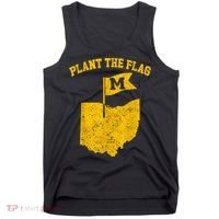 Michigan Plant The Flag Yellow Michigan Map Tank Top thumb 0