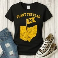 Michigan Plant The Flag Yellow Michigan Map Women's T-Shirt thumb 3
