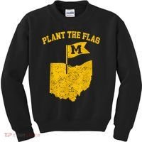Michigan Plant The Flag Yellow Michigan Map Kids Sweatshirt thumb 0