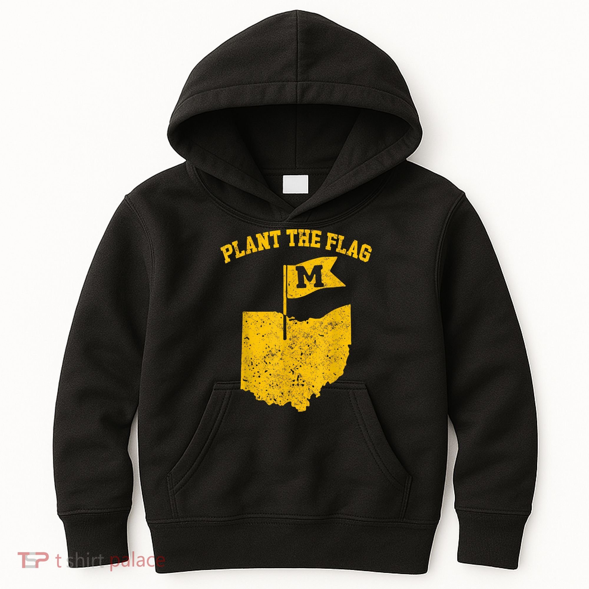Michigan Plant The Flag Yellow Michigan Map Kids Hoodie