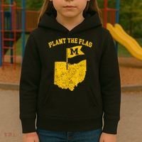 Michigan Plant The Flag Yellow Michigan Map Kids Hoodie thumb 3
