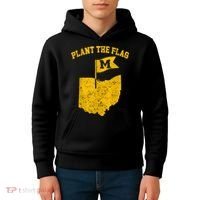 Michigan Plant The Flag Yellow Michigan Map Kids Hoodie thumb 4