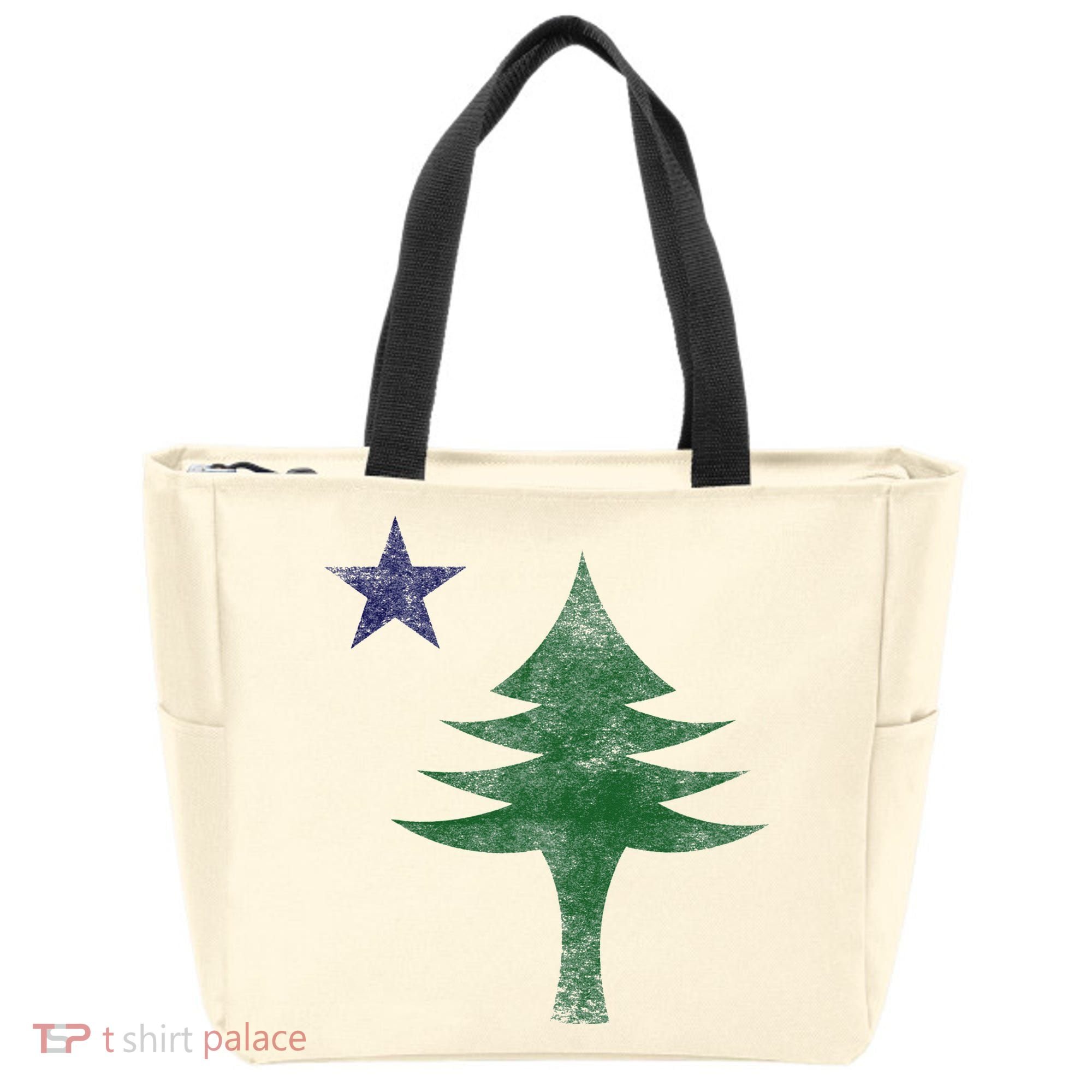 Maine Pine Tree Flag Big Style – Modern 1901 State Flag Tote Bag