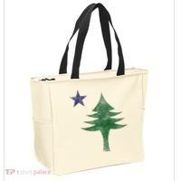Maine Pine Tree Flag Big Style – Modern 1901 State Flag Tote Bag thumb 2