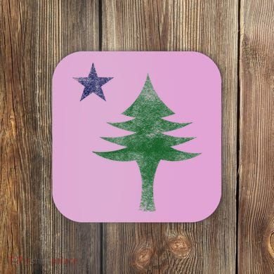 Maine Pine Tree Flag Big Style – Modern 1901 State Flag Coaster