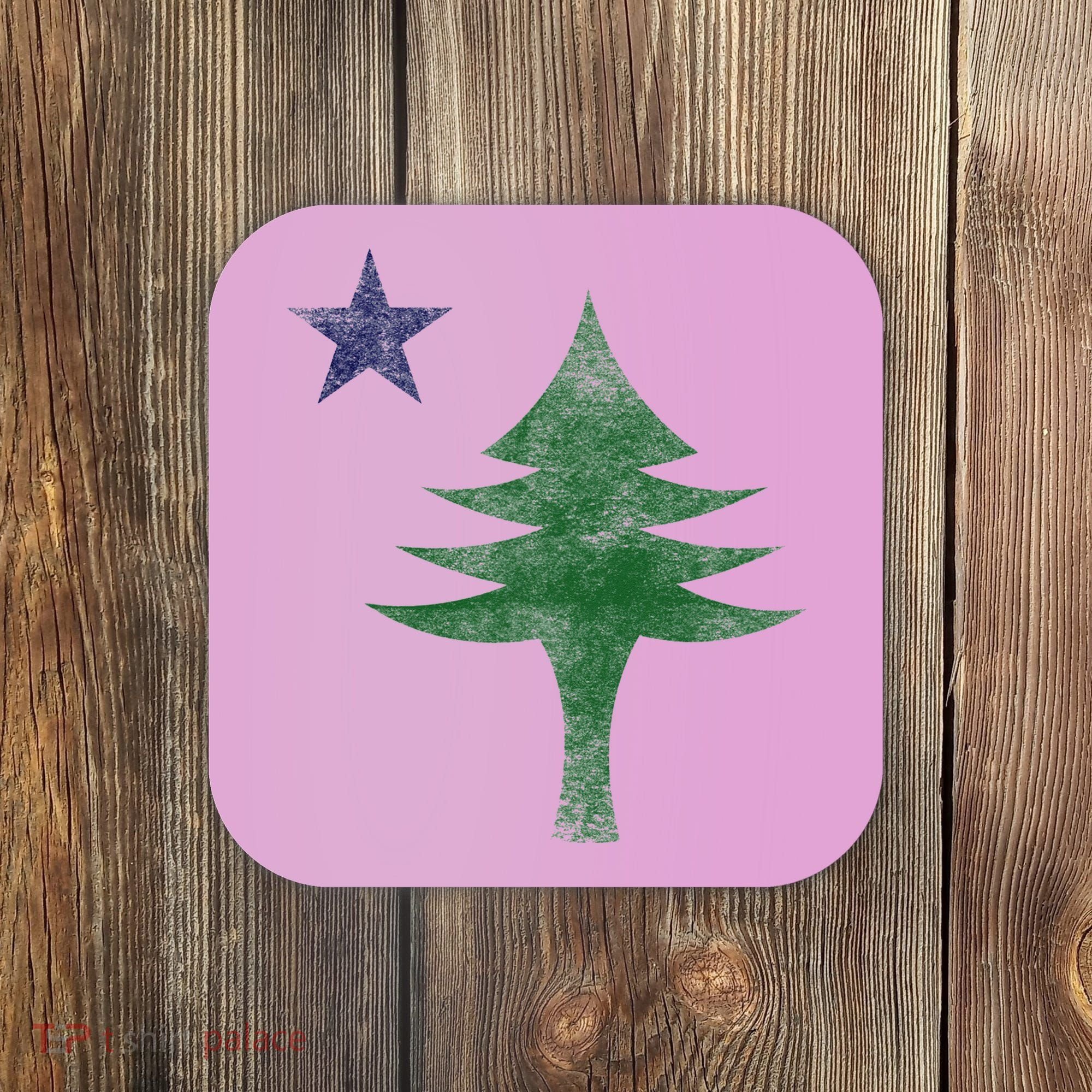 Maine Pine Tree Flag Big Style – Modern 1901 State Flag Coaster