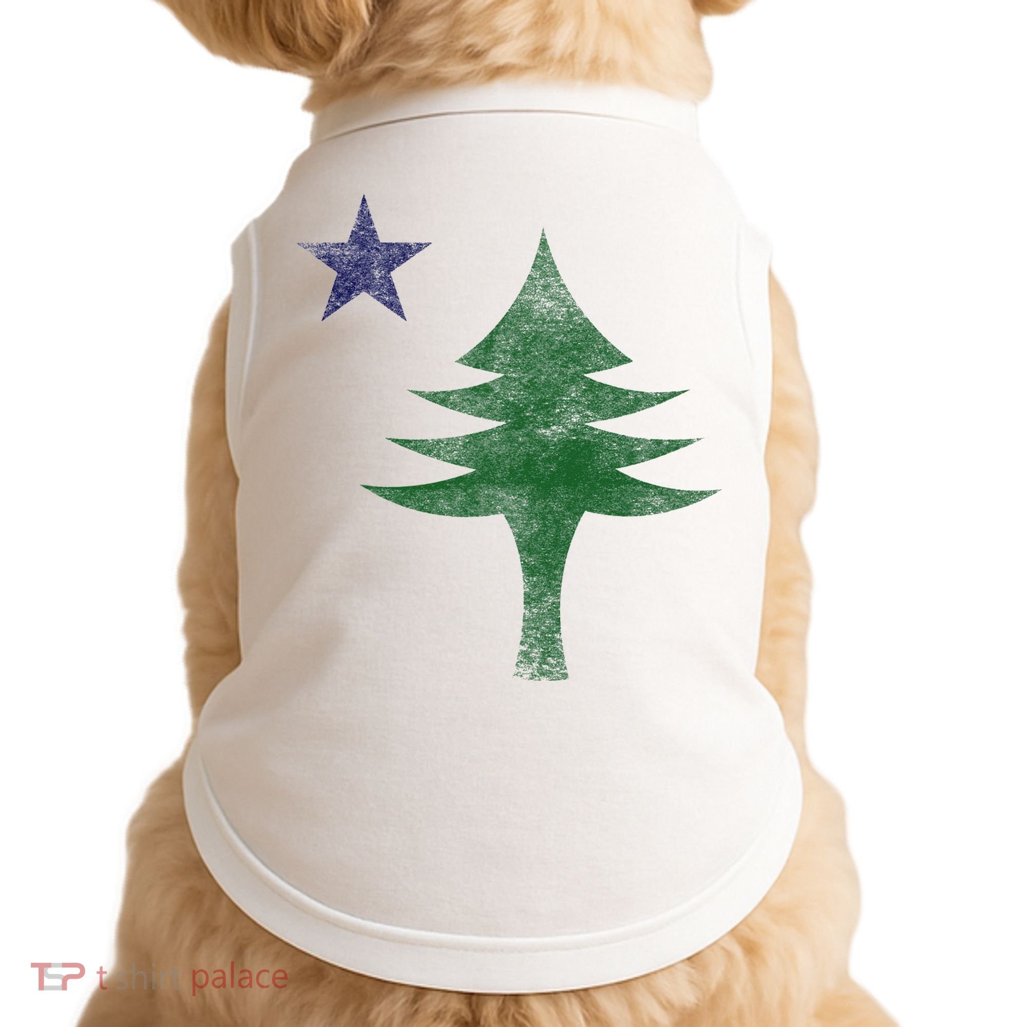 Maine Pine Tree Flag Big Style – Modern 1901 State Flag Doggie Tank