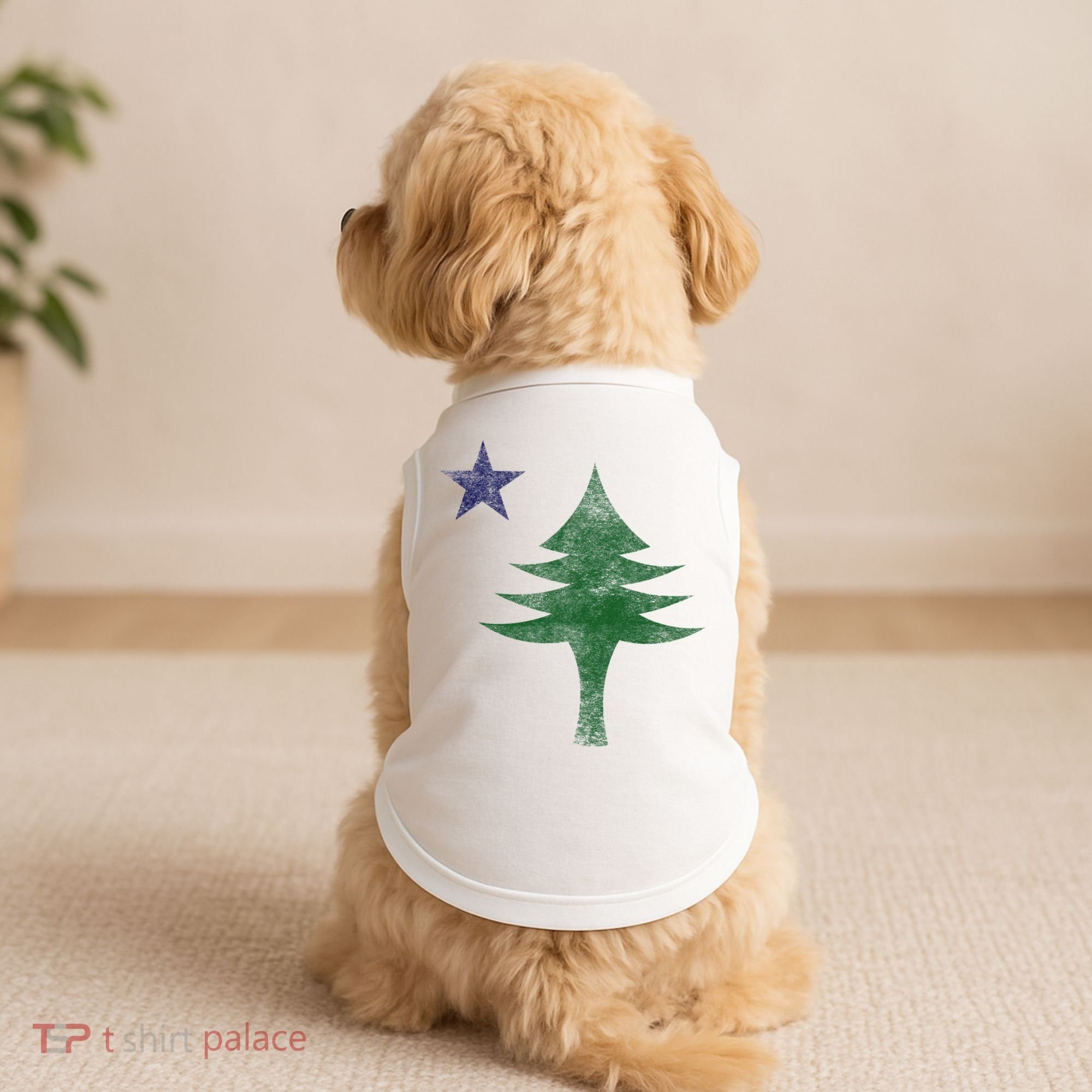 Maine Pine Tree Flag Big Style – Modern 1901 State Flag Doggie Tank