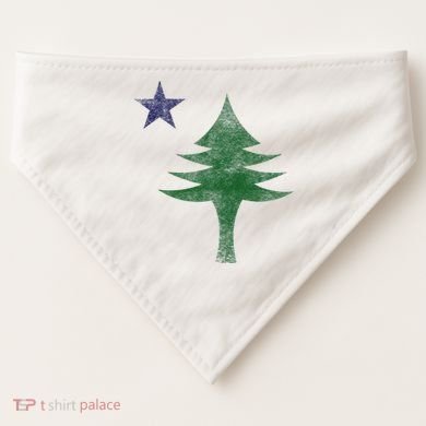 Maine Pine Tree Flag Big Style – Modern 1901 State Flag USA-Made Doggie Bandana