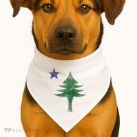 Maine Pine Tree Flag Big Style – Modern 1901 State Flag USA-Made Doggie Bandana thumb 1