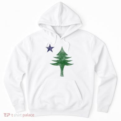 Maine Pine Tree Flag Big Style – Modern 1901 State Flag Hoodie