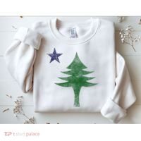 Maine Pine Tree Flag Big Style – Modern 1901 State Flag Sweatshirt thumb 2
