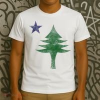 Maine Pine Tree Flag Big Style – Modern 1901 State Flag T-Shirt thumb 3