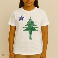 Maine Pine Tree Flag Big Style – Modern 1901 State Flag T-Shirt thumb 4