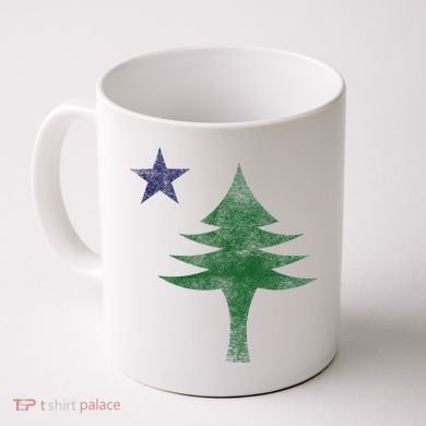 Maine Pine Tree Flag Big Style – Modern 1901 State Flag Coffee Mug