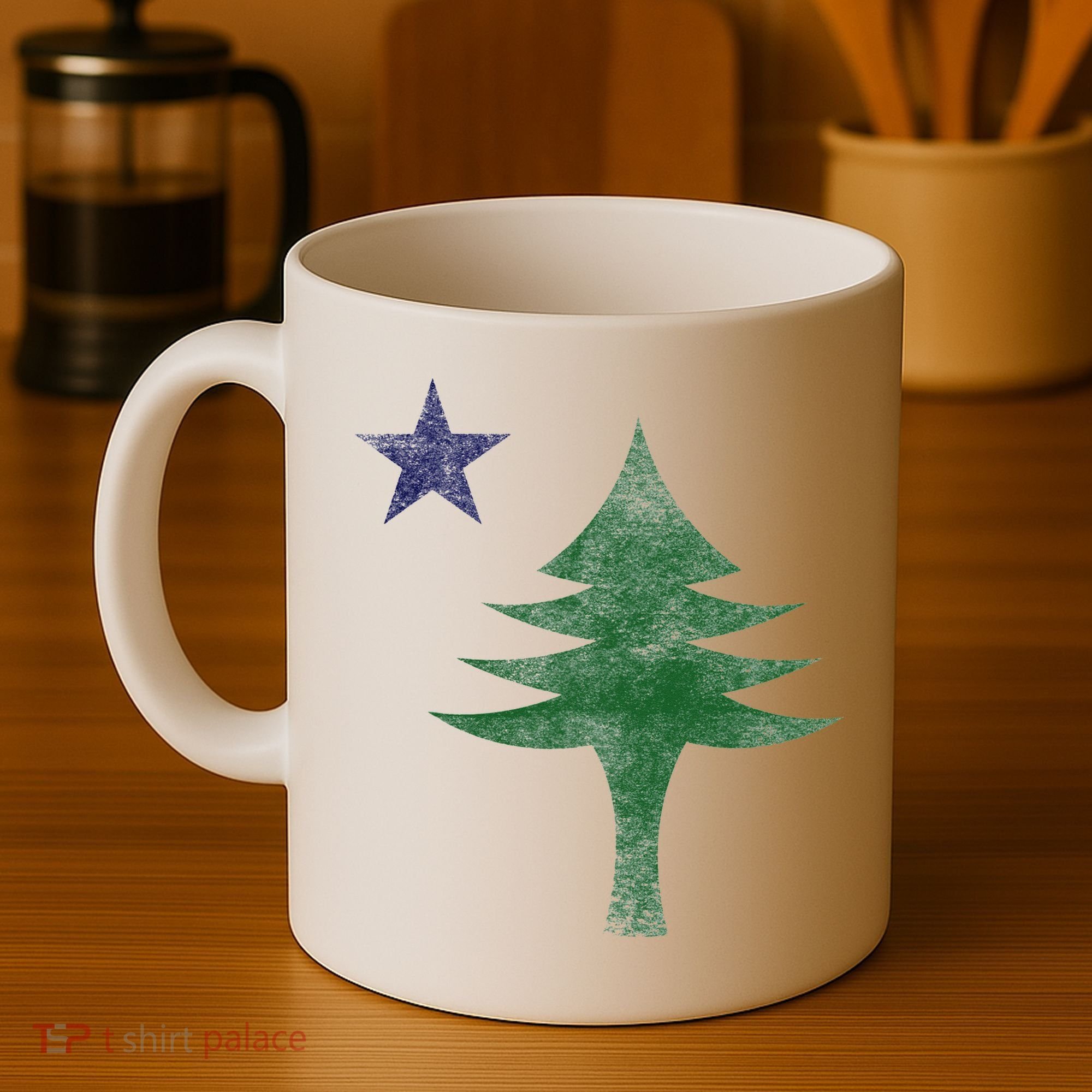 Maine Pine Tree Flag Big Style – Modern 1901 State Flag Coffee Mug