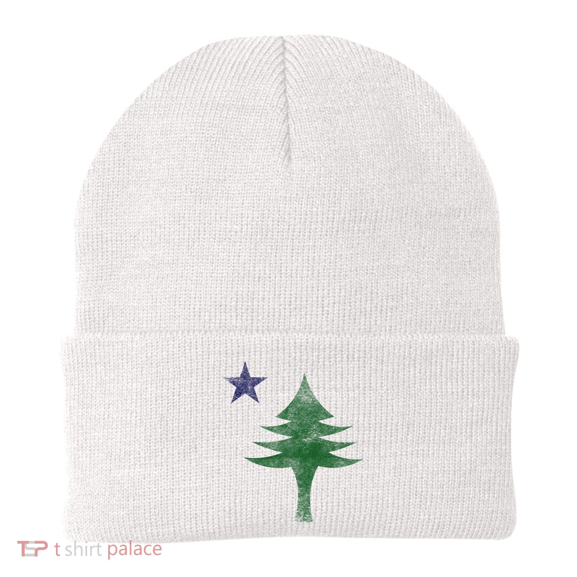 Maine Pine Tree Flag Big Style – Modern 1901 State Flag Beanie