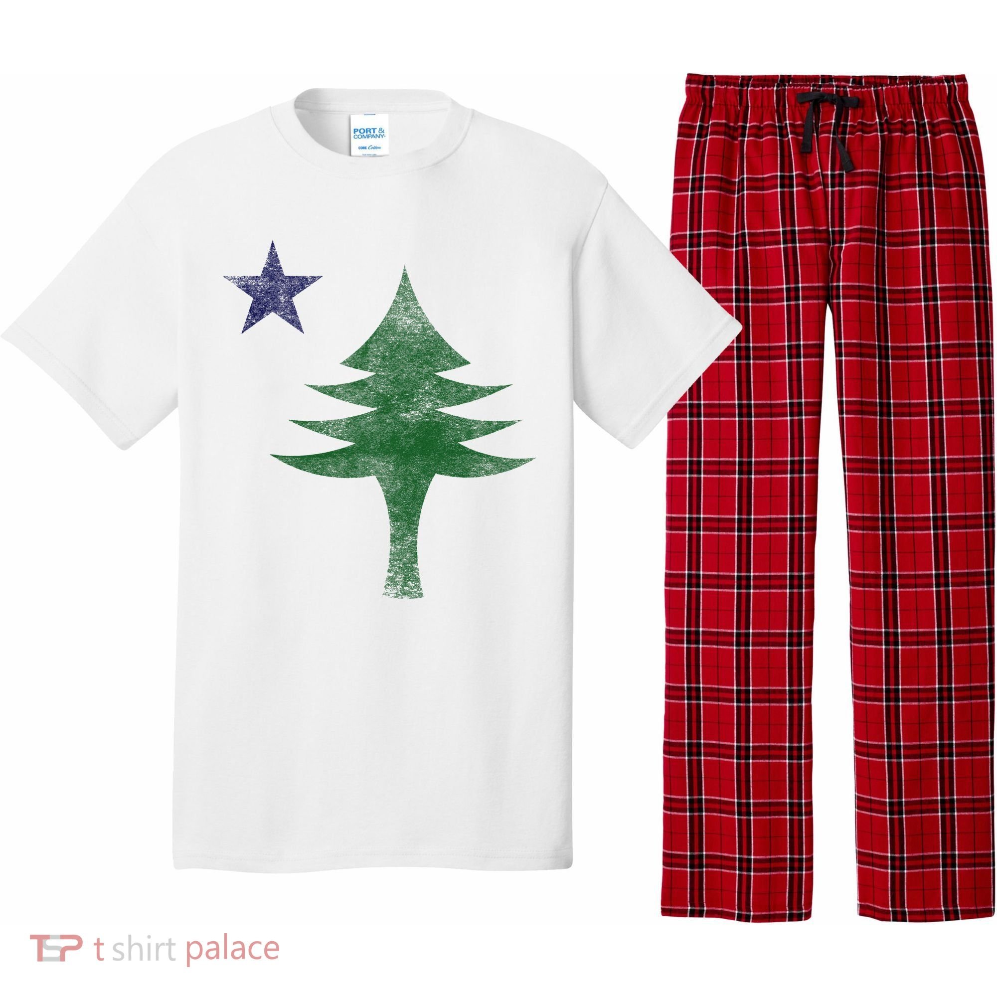Maine Pine Tree Flag Big Style – Modern 1901 State Flag Pajama Set